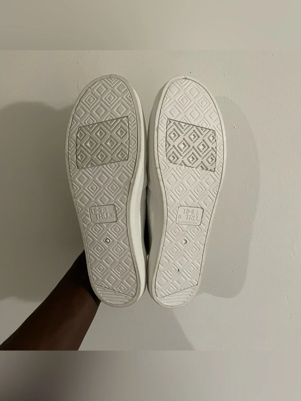 Time and Tru  White Slip-On Canvas Sneakers Size 8 Women
